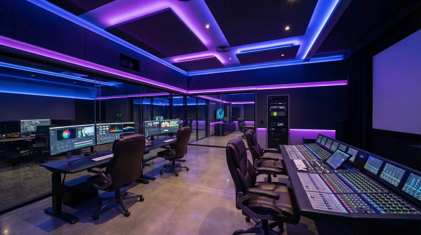 抖阴后期制作工作室内景